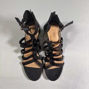 XOXO Black Strappy Heels